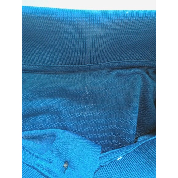 PGA Tour Polo Shirt Mens XL Blue Short Sleeve Three Button Collar Blue Stripes - Picture 9 of 13